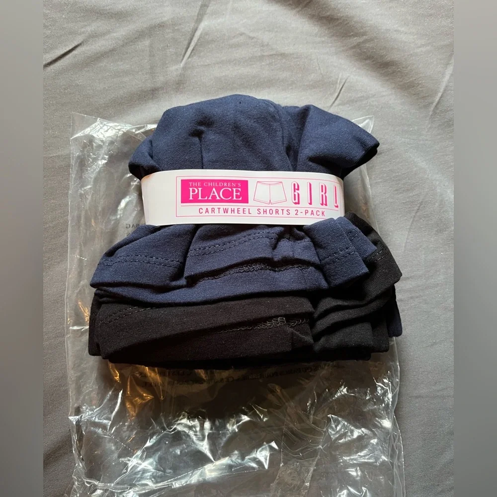 Girls XL Cartwheel shorts 2 pack navy blue/black